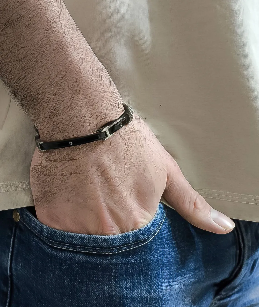 Aνδρικό βραχιόλι από ανοξείδωτο ατσάλι, 21 εκατοστά,TRIBUTE,0230348001